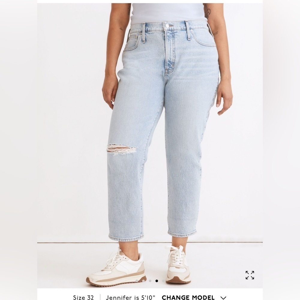 Madewell The Perfect Vintage Crop Jean in Sudbury Wash SZ 32